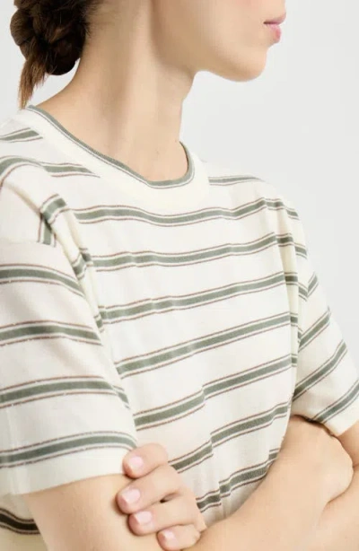 Brunello Cucinelli Sparkling Stripe T-shirt In Neutral