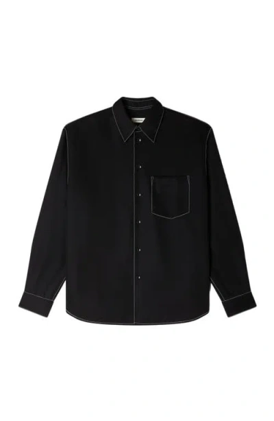 Sandro Loose-fit Shirt In Blue