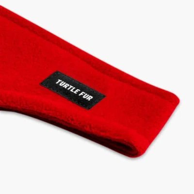 Turtle Fur Bang Band Fleece Headband In Red