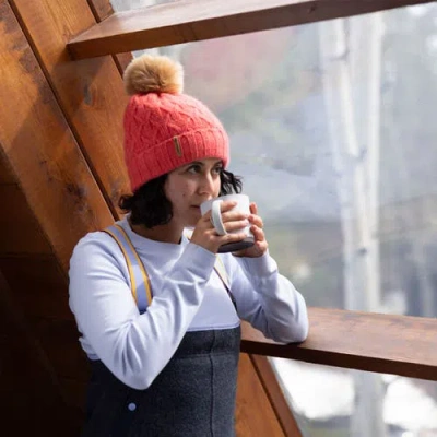 Turtle Fur Yak Wool Mara Pom Beanie In Orange