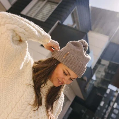 Turtle Fur Wool Tula Pom Beanie In Brown