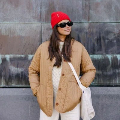 Turtle Fur Wool Polly Winter Beanie In Pink