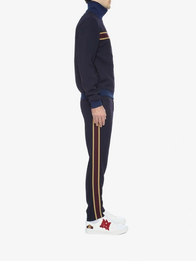 Shop Alexander Mcqueen Striped Side Band Trousers
