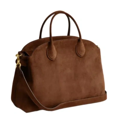 Coach Empire 40 Soft Suede Carryall Crossbody Bag In Brown
