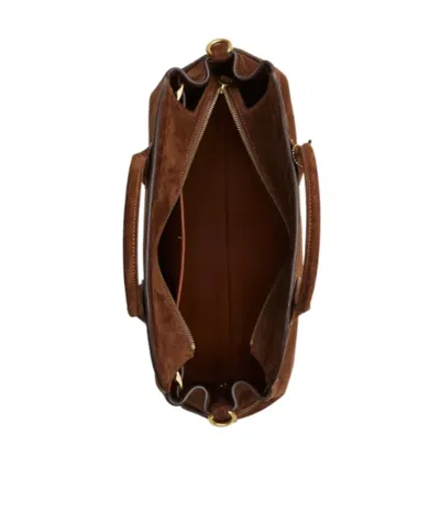 Coach Empire 40 Soft Suede Carryall Crossbody Bag In Brown