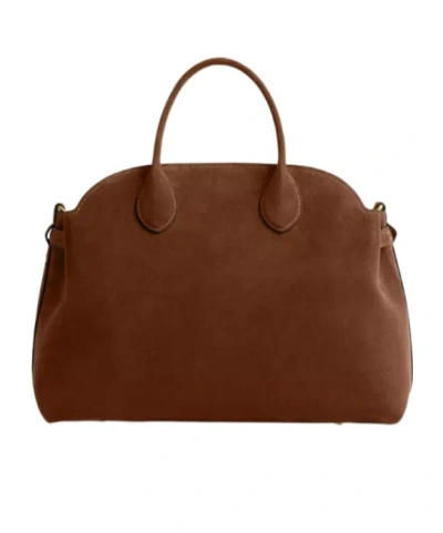 Coach Empire 40 Soft Suede Carryall Crossbody Bag In Brown