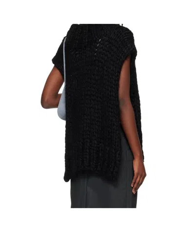 Issey Miyake Turtleneck Knit Sweater In Black