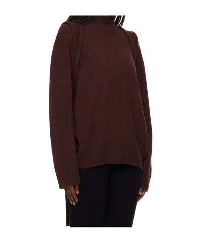 Issey Miyake Backpack Turtleneck Sweater In Red