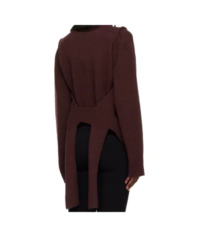 Issey Miyake Backpack Turtleneck Sweater In Red
