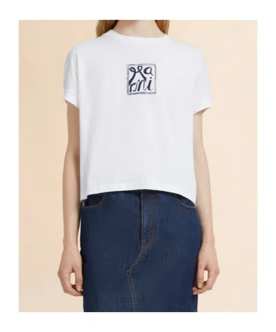 Marni Logo-print T-shirt In White