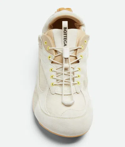 Bottega Veneta Orbit Suede Mesh Low-top Sneakers In White