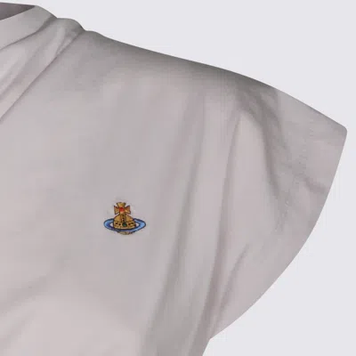 Vivienne Westwood Asymmetric Organic Cotton Top With Gathered Detailing In White
