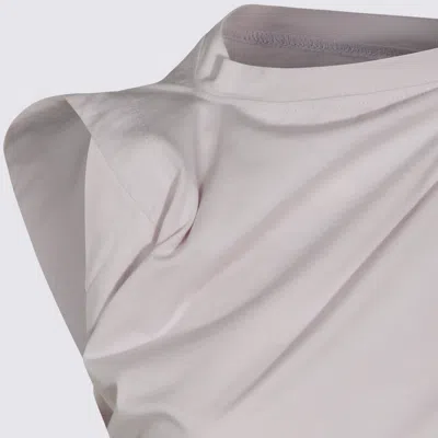 Vivienne Westwood Asymmetric Organic Cotton Top With Gathered Detailing In White