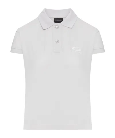Balenciaga Cotton Pique Polo Shirt With Sport Icon Logo In White