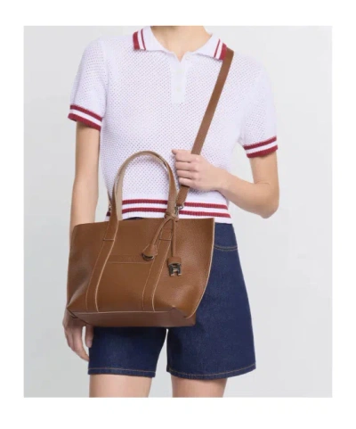 Hogan Script Shopping Bag Small In Brown