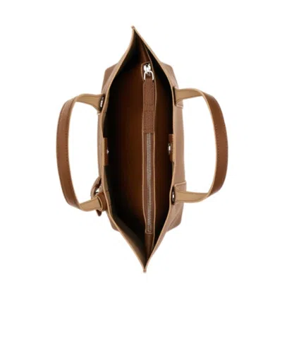 Hogan Script Shopping Bag Small In Brown