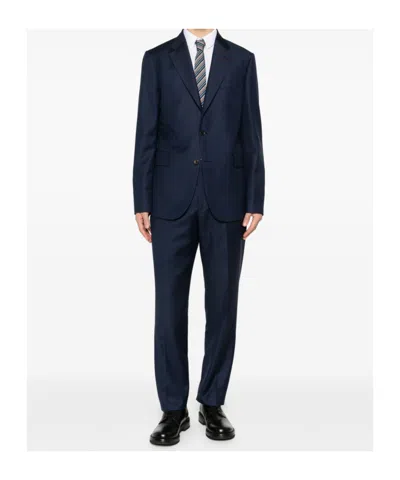 Paul Smith Single-breasted Suit In Blue