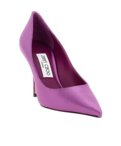 Jimmy Choo Love 85 Pointed-toe Slip-on Pumps In Purple