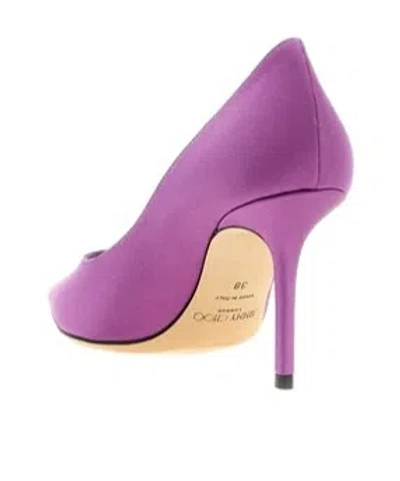 Jimmy Choo Love 85 Pointed-toe Slip-on Pumps In Purple