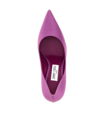 Jimmy Choo Love 85 Pointed-toe Slip-on Pumps In Purple