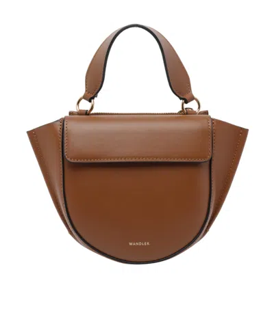 Wandler Hortensia Mini Top Handle Bag In Brown