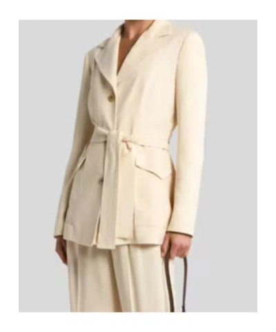 Etro Belted Field Jacket In White