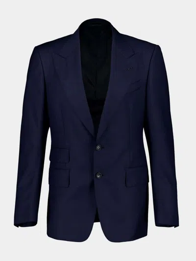 Tom Ford Single-breasted Tailored Suit In Blue