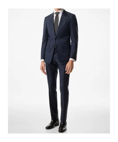 Tom Ford Single-breasted Tailored Suit In Blue