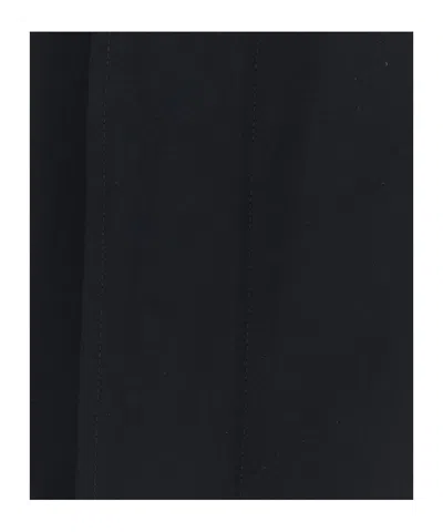 Herno Polyester Raincoat Back Vent Cuffed Sleeves Pockets In Black