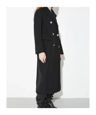 Maxco. Double Wool Coat In Black