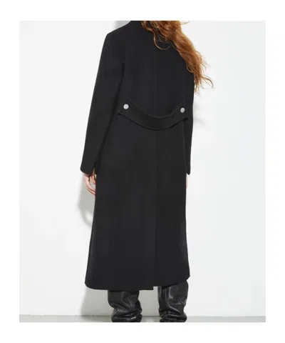 Maxco. Double Wool Coat In Black