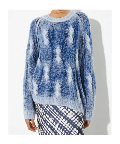 Maxco. Double-sided Knitted Pullover In Blue