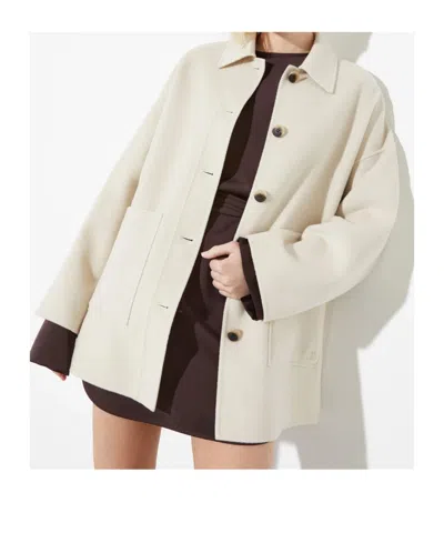 Maxco. Double-layer Wool Shirt Jacket In Neutral