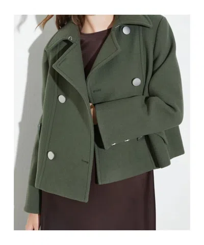Maxco. Double-layer Wool Casual Jacket In Green