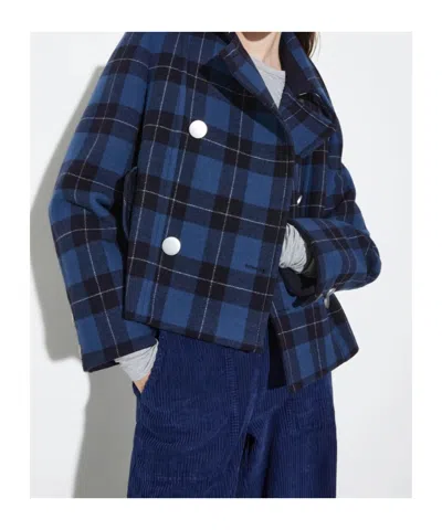 Maxco. Double-layer Wool Casual Jacket In Blue