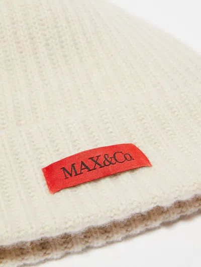 Maxco. Wool And Cashmere Beanie Hat In Brown