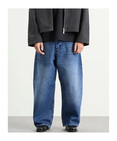 Studio Nicholson Belt Loop Jeans In Blue