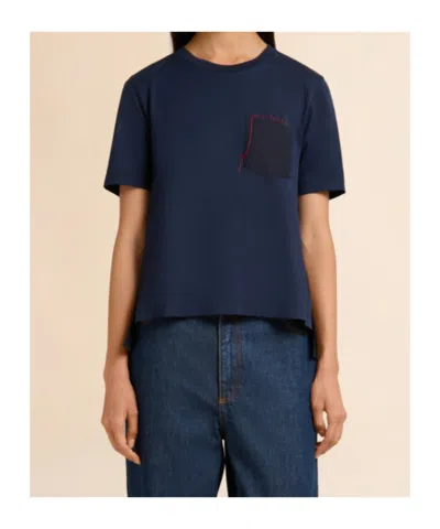 Marni Asymmetric Crewneck T-shirt In Black