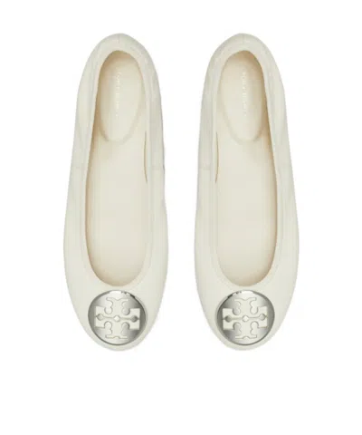 Tory Burch Leather Ballet Flats With Toe Embellishment In Multi