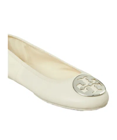Tory Burch Leather Ballet Flats With Toe Embellishment In Multi