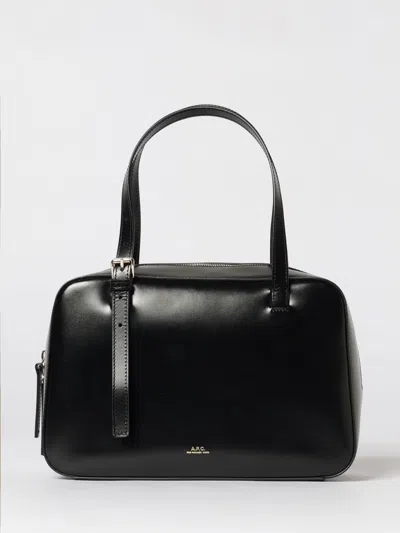 A.p.c. Virginie Box Handbag 18 Cm X 27.5 Cm X 10 Cm In Black