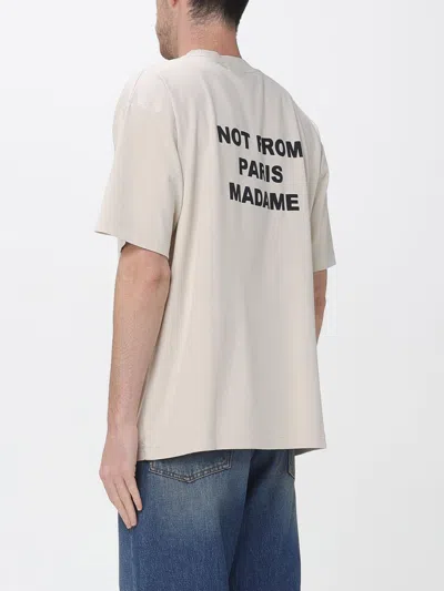 Drôle De Monsieur Le T-shirt Slogan Printed Cotton T-shirt In Neutral