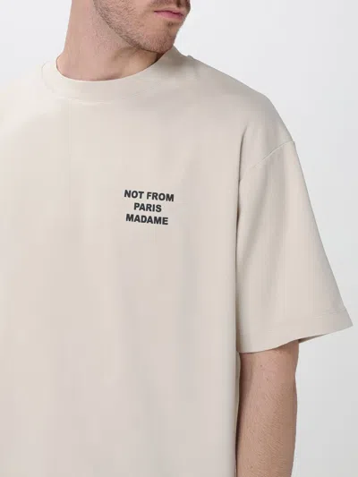 Drôle De Monsieur Le T-shirt Slogan Printed Cotton T-shirt In Neutral