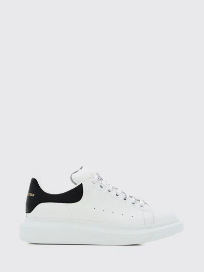 Alexander Mcqueen White And Black Low-top Sneakers With Chunky Sole And Contrasting Heel Tab In Leather Man In Multi