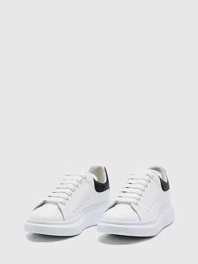 Alexander Mcqueen White And Black Low-top Sneakers With Chunky Sole And Contrasting Heel Tab In Leather Man In Multi