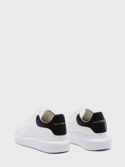 Alexander Mcqueen White And Black Low-top Sneakers With Chunky Sole And Contrasting Heel Tab In Leather Man In Multi