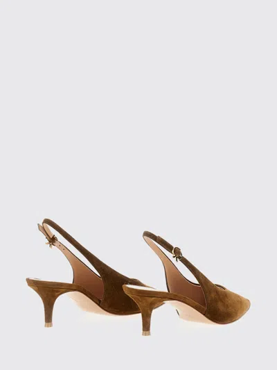 Gianvito Rossi Robbie Suede Leather Slingback In Brown