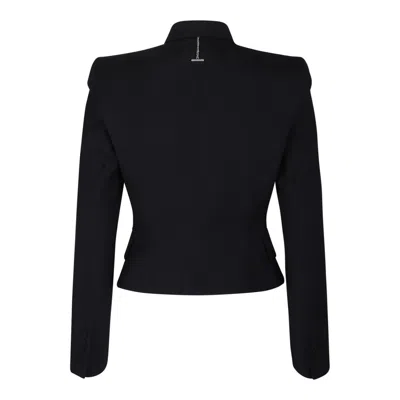 Alexander Mcqueen Black Wool Jackets In Black