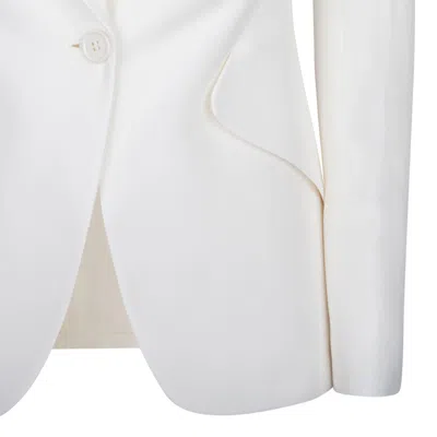 Alexander Mcqueen Mcqueen Women Single-breasted Blazer In Neutral