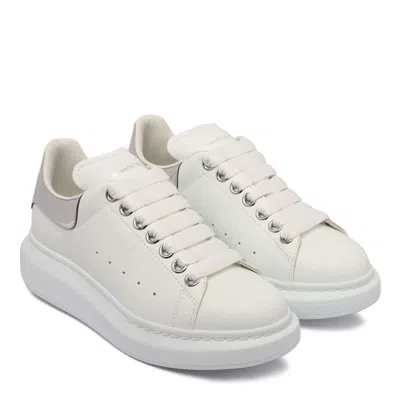 Alexander Mcqueen Off White Leather Sneakers In White